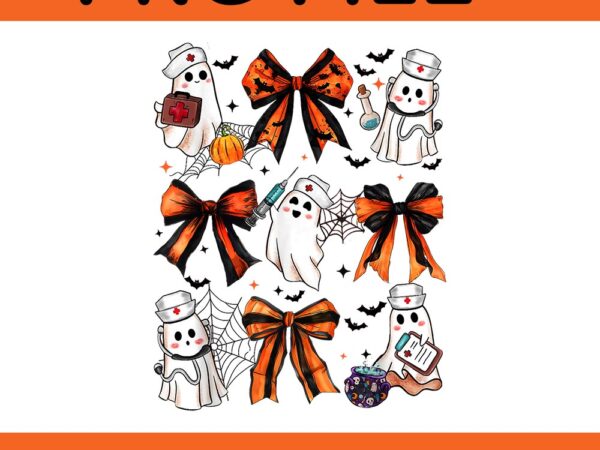 Coquette boo boo crew halloween ghost nurse png t shirt vector file