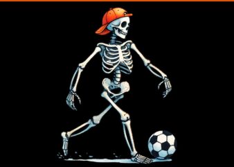 Skeleton Soccer Halloween PNG