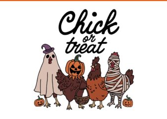 Chick Or Treat Witch Spooky Chicken Halloween PNG