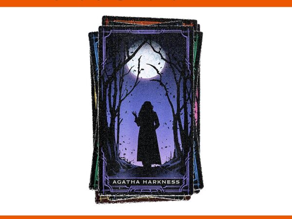 Marvel agatha all along disney agatha harkness tarot card png t shirt designs for sale