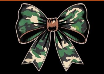 Camouflage Old Camo Coquette Bow PNG