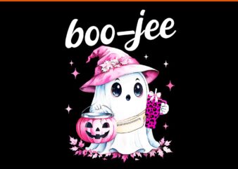 Bou-jee Spooky Ghost Pink Halloween Pumpkin PNG