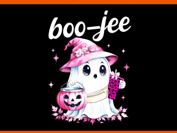 Bou-jee spooky ghost pink halloween pumpkin png t shirt template