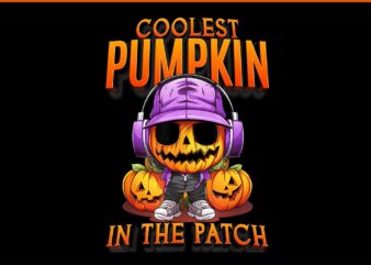 Coolest Pumpkin In The Patch Halloween PNG t shirt vector file