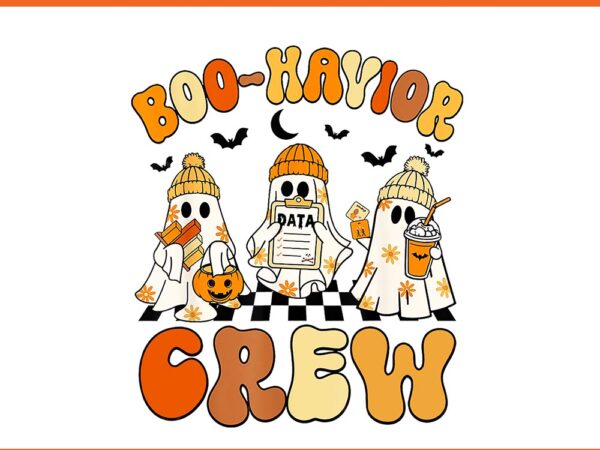 Boo-havior crew png, behavior analyst halloween aba rbt png t shirt template