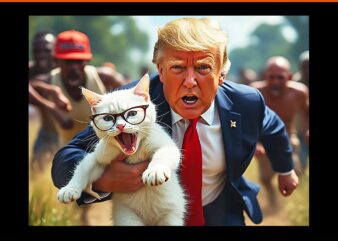 Trump Holding Cat PNG, Vote Trump Pets President PNG t shirt designs for sale