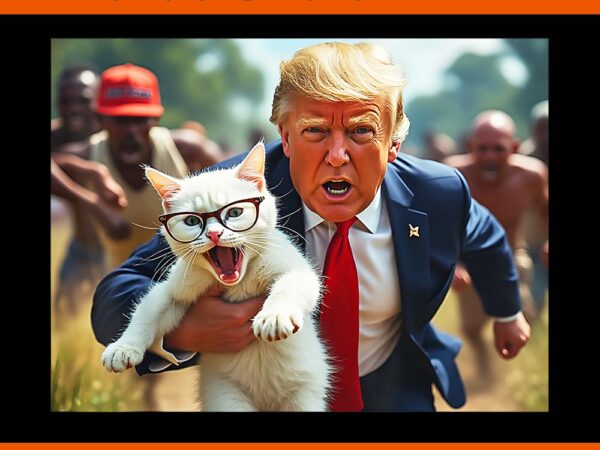 Trump holding cat png, vote trump pets president png t shirt designs for sale