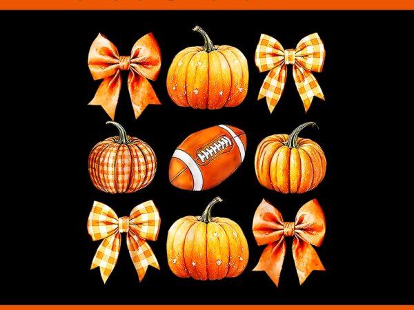 Coquette bow football mama thanksgiving autumn fall png t shirt vector file