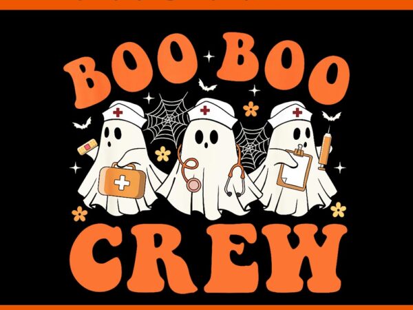 Boo boo crew nurse ghost scrub nursing halloween png t shirt template