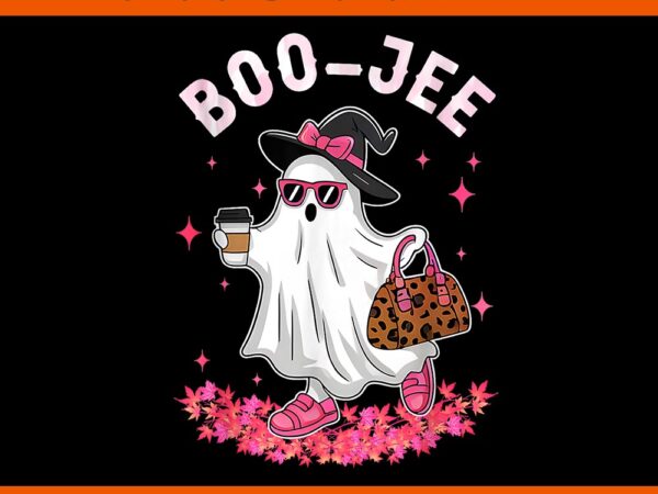 Boo jee ghost halloween leopard coffee png t shirt template