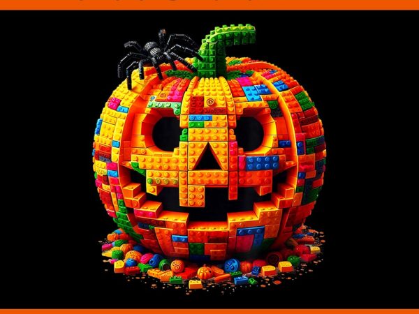 Halloween master builder pumpkin png graphic t shirt