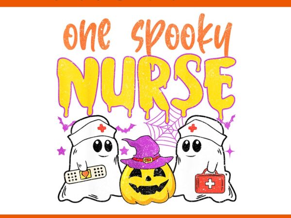 One spooky nurse halloween nurse fall scrub rn png t shirt design online