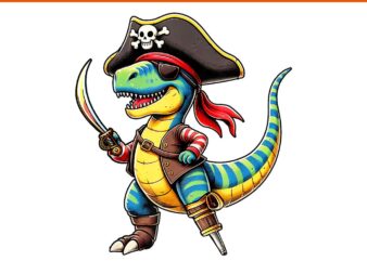 Halloween Dinosaur Trex Pirate PNG graphic t shirt