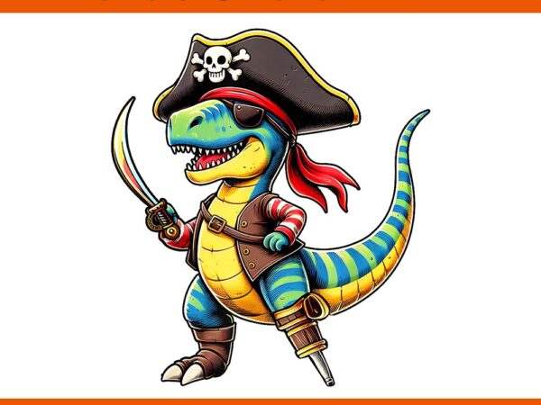 Halloween dinosaur trex pirate png graphic t shirt