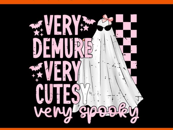 Very demure very cutesy very spooky ghost halloween png t shirt vector art