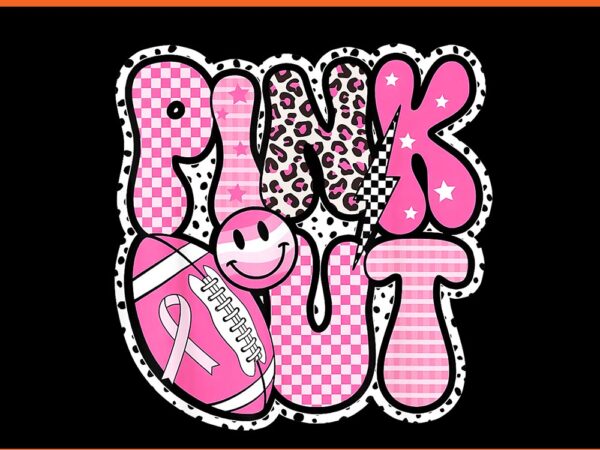 Pink out football team breast cancer awareness month png t shirt illustration