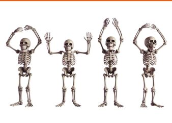 O-H-I-O State Skeleton Halloween PNG, Ohio Skeleton Halloween PNG