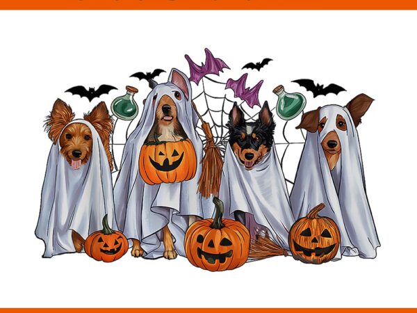 Boo dogs ghost pumpkins spooky dog halloween png t shirt template