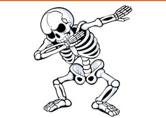 Dabbing Skeleton Spooky Dancing PNG