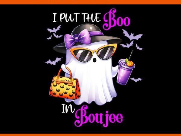 I put the boo in boujee ghost pumpkin spice halloween png t shirt design for sale