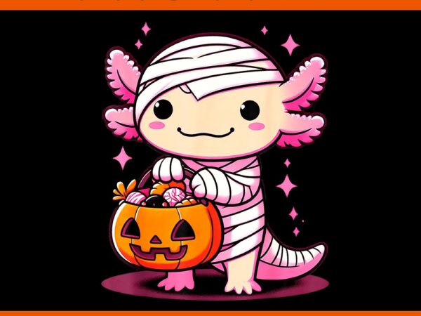 Cute pink axolotl halloween png t shirt vector file