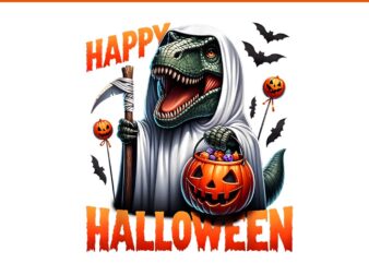 Pumpkin Halloween Skeleton Riding Mummy Dinosaur T rex PNG