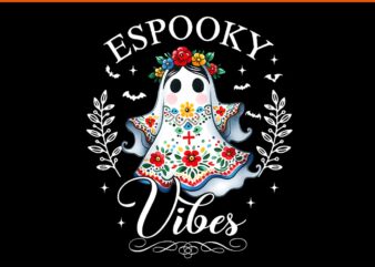 Espooky Vibes Maestra Halloween Spanish Mexican Teacher PNG vector clipart