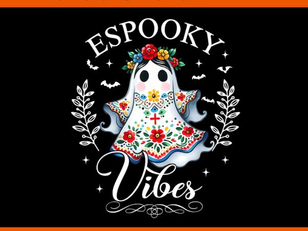 Espooky vibes maestra halloween spanish mexican teacher png vector clipart