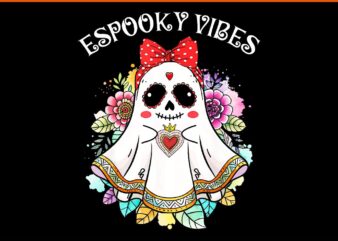 Espooky Vibes Maestra Halloween Spanish Mexican Teacher PNG vector clipart