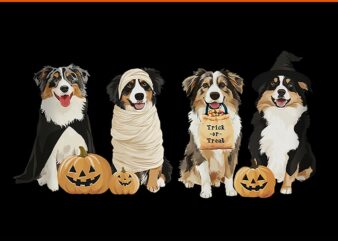 Australian Shepherd Halloween PNG t shirt vector