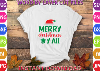 Merry Christmas Y’all2, Christmas, Winter svg, Santa SVG, Holiday, Merry Christmas, Christmas Bundle, Funny Christmas Shirt, Cut File Cricut