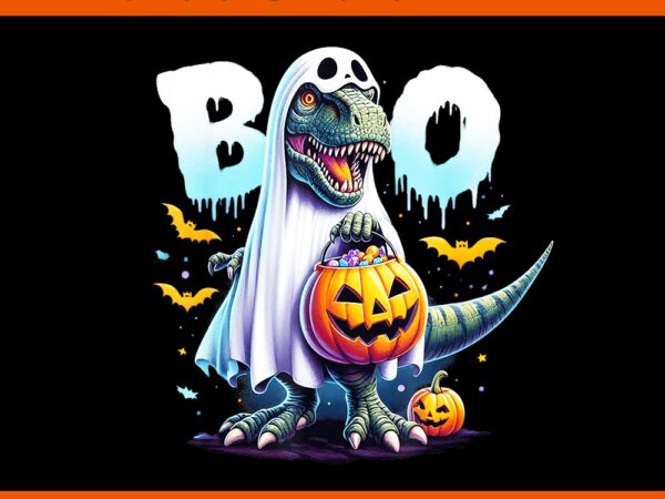 Riding dinosaur t rex happy halloween pumpkin png t shirt design online