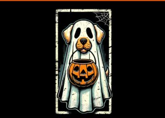 Cute Ghost Dog Halloween PNG t shirt vector file