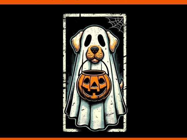 Cute ghost dog halloween png t shirt vector file