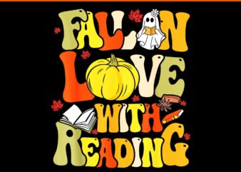 Fall In Love With Reading Book Autumn Pumpkins And Teachers PNG