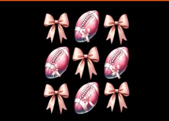 Coquette Football Pink Bow Game Touchdown PNG