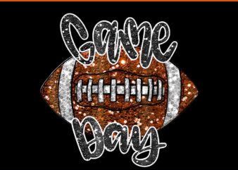 Game Day Football Bling Bling Fall Autumn PNG