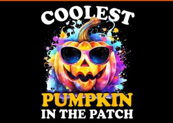 Groovy Coolest Pumpkin In The Patch Halloween PNG