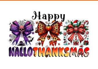 Halloween Thanksgiving Christmas HalloThanksMas Coquette Bow PNG