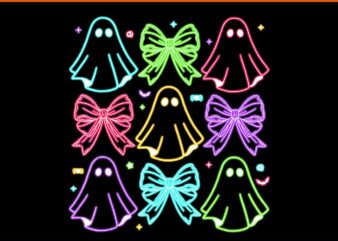 Boo Ghost Spooky Season Glow In Halloween Night PNG