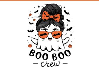 Boo Boo Crew Halloween PNG t shirt template