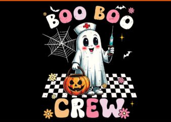 Boo Boo Crew Halloween Ghost Nurse PNG