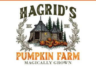 Retro Fall Hagrid’s Pumpkin Farm Patch Autumn Pumpkin Garden PNG t shirt design online