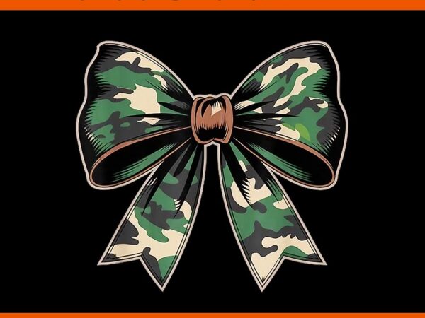 Camouflage old camo bow camo coquette bow hunting png t shirt vector file