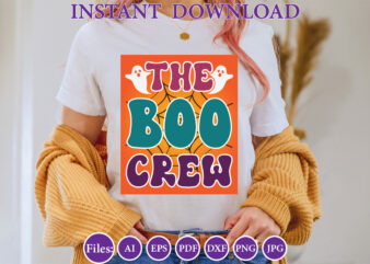 The boo crew, Halloween, Halloween design, Halloween file, Halloween Vector, Sarcastic, Dxf, Eps, Png, Silhouette, Cricut, Cameo, Digital, F