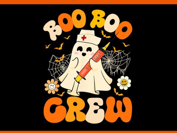 Boo boo crew ghost nurse halloween png t shirt template