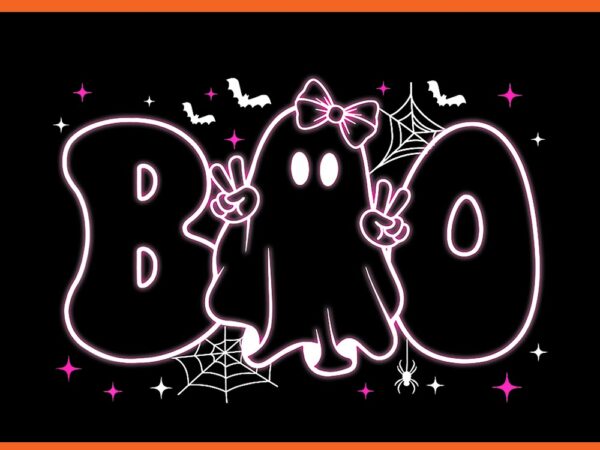 Ghost floral boo halloween png, ghost floral spooky season png t shirt design template