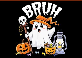 Bruh Ghost Candy Halloween PNG