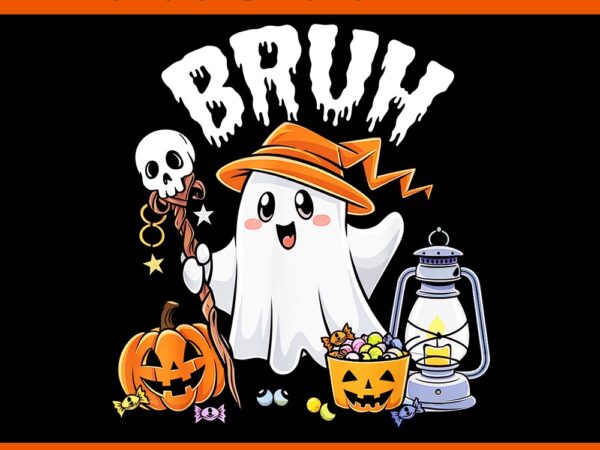 Bruh ghost candy halloween png t shirt template