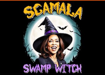 Scamala Swamp Witch Kamala Harris Halloween PNG